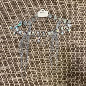Silver Rhinestone Chain Belt